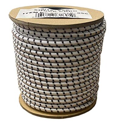 TW Evans Cordage SC316050 316Inch by 50Feet Elastic Bungee Shock Cord White
