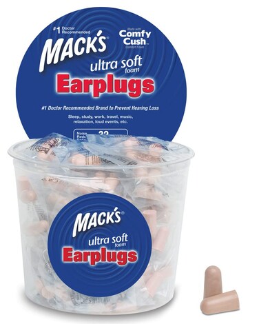 Macks Ultra Soft Foam Earplugs 100 Pair  33dB Highest NRR Comfortable Ear Plugs for Sleeping Snoring Travel Concerts Studying and Loud Noise  Made in USA