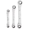 Klein Tools 68244 Fully Reversible Ratcheting Offset Box Wrench Set 3Piece Made in USA