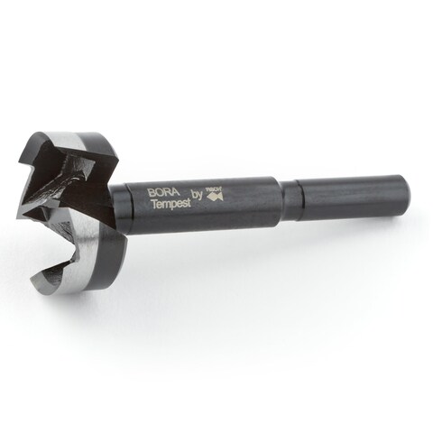 BORA BFB009942 35mm Dia Tempest Forstner Bit 90mm OAL Round 10mm Shank for Wood Drilling Ideal for Cabinet Hinge and Fine Woodworking Projects