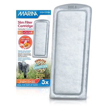 Marina Bio Clear Ceramic Replacement Cartridge for Slim Filters 3 Pack  Optimal Filtration for a Healthy AquariumWhite