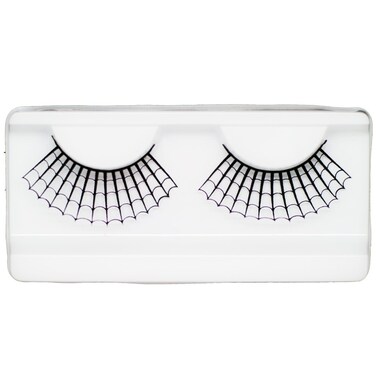 EMILYSTORES Huge Spider Web Lace Black Paper Lashes Costume Halloween Party Fashion Cosplay False Lashes 1 Pairs