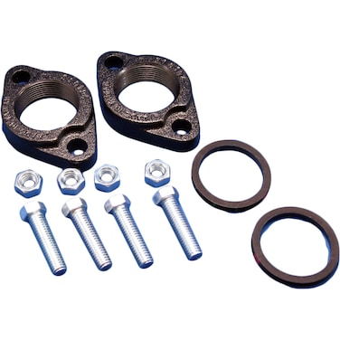 Grundfos 519604 Cast Iron Flange Set for UP Series Circulator Pumps112 NPT Black