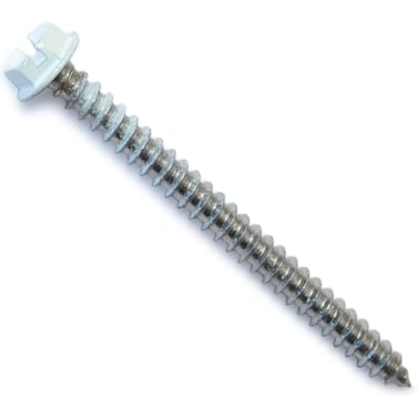 HardtoFind Fastener 014973187057 White Hex Head Sheet Metal Screws 8 x 2 Piece12
