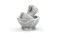 RSVP International Marble Mortar  Pestle Grind Herbs Spices Garlic and More 4 Dia x 213 White Marble