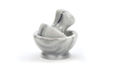 RSVP International Marble Mortar  Pestle Grind Herbs Spices Garlic and More 4 Dia x 213 White Marble