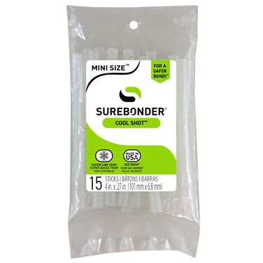 Surebonder CS15 CoolShot Low Temp Glue Sticks 4 15 per Pack FPRCS15