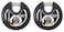 BRINKS Heavy Duty Padlock  Key 2 Pack 70mm Stainless Steel Keyed Alike Commercial Discus Keyed Lock for Storage Shed Garage Locker Sliding Doors Cabinets  More Round with Steel Shackle Black