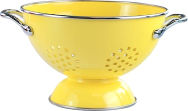 Calypso Basics by Reston Lloyd Powder Coated Enameled Colander 15 Quart Lemon