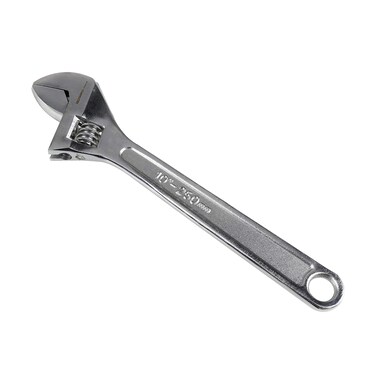 Olympia Tools 10 Adjustable Wrench Heavy Duty Drop Forged Steel Chrome Plated Precision Machined Jaws Rust Resistant