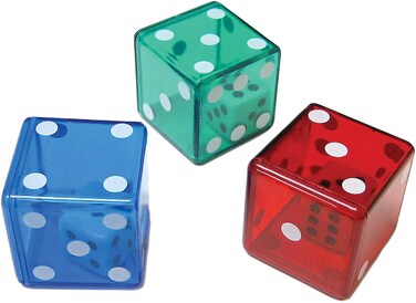 Teacher Created Resources Dice Within Dice Pack of 9Red Green Blue White 1