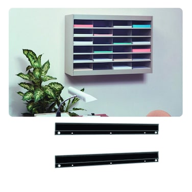 Safco Products 9200BL EZ Stor Wall Mounting Bracket for use with Models 9211 9221 9254GR and 9264GR Sold Separately Black