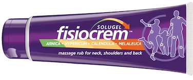 Fisiocrem Solugel  massage rub for neck shoulders and back with Arnica  250 ml