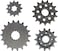 JT Sprockets JTF132113 13T Steel Front Sprocket  black  13 Tooth