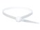 Monoprice Cable Tie 8 inch 40LBS 100pcsPack  White