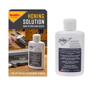 Smiths HON1 Honing Solution  4oz Bottle  Lubricate Sharpening Stones  BuiltIn Stone Cleaning Agents  Rust Inhibitors  Oil for Tool  Knife Sharpening Stone  Prevents Clogged Pores