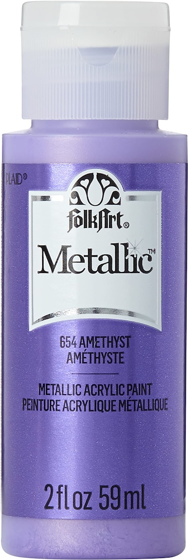FolkArt Metallic Acrylic Paint in Assorted Colors 2 Ounce 654 Amethyst