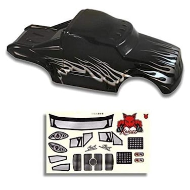 Redcat Racing Semi Truck Body 110 Scale BlackSilver 88035