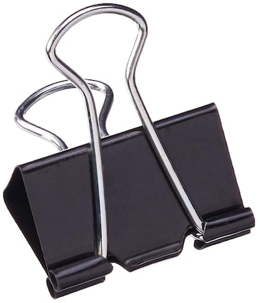 Universal UNV10210 Binder Clips  Medium BlackSilver 1 Dozen
