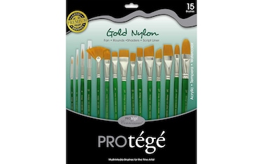 Connoisseur Gold Nylon Short Handle Brush Set 15Piece