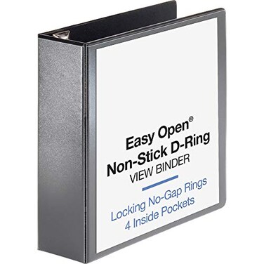 Business Source 26962 Locking DRing View Binder3Inch Capacity11Inch x812Inch Black