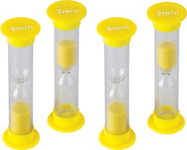 Teacher Created Resources 3 Minute Small Sand Timer 20661Yellow