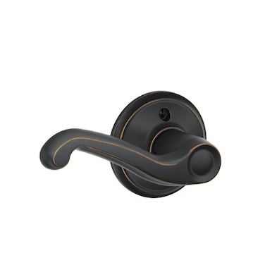 Schlage F170 FLA 716 LH Left Handed Flair Door Lever One Sided NonTurning Dummy Door Handle Aged Bronze