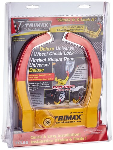 Trimax TCL65 Wheel Chock Lock  YellowRed 725in