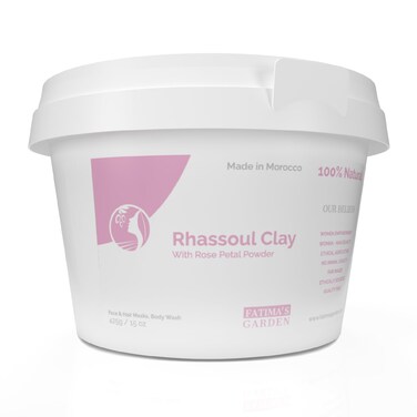 Fatimas Garden Rhassoul with Rose Petals  Soothing Face  Hair Mask 425g