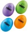 Nino Percussion Plastic Egg Shaker Set 4 Pieces  For Classroom Music or Playing at Home 2YEAR WARRANTY NINOSET5402Aubergine Grass Green Orange Sky Blue