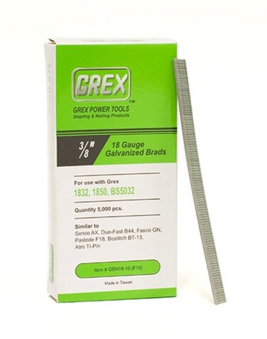 Grex GBN1810 F10 38 In 18 Ga Brad Nails Galvanized 5M