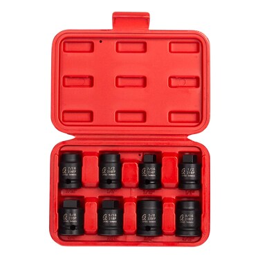 Sunex Tools 8Piece CRMO Steel Socket Set 12Inch Drive Pipe Plug MaleFemale SAE 716 to 58 Heavy Duty Storage Case Meets ANSI Standards Model 2841