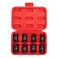 Sunex Tools 8Piece CRMO Steel Socket Set 12Inch Drive Pipe Plug MaleFemale SAE 716 to 58 Heavy Duty Storage Case Meets ANSI Standards Model 2841