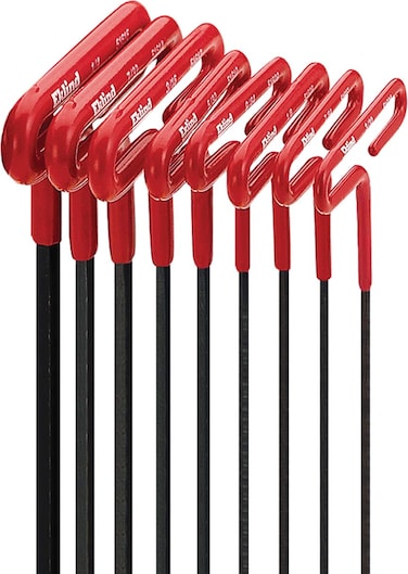EKLIND 53168 Cushion Grip Hex TKey allen wrench  8pc set SAE Inch Sizes 33214 6In shaft