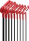 EKLIND 53168 Cushion Grip Hex TKey allen wrench  8pc set SAE Inch Sizes 33214 6In shaft