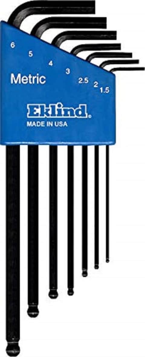 EKLIND 13607 BallHexL Key allen wrench  7pc set Metric MM sizes 156 Long series