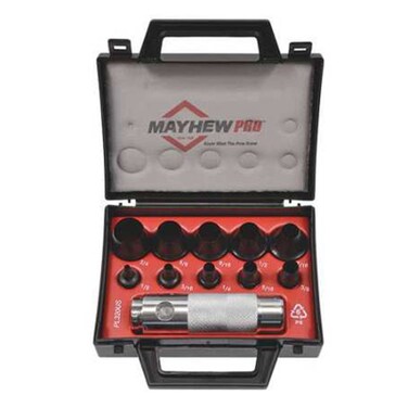 Mayhew Tools 66008 Hollow Punch 11Piece Set Black