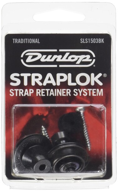 Dunlop Straplok Traditional Strap Retainer System Black