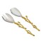 Elegance Golden Vine Salad Server Set 12Inch Silver Gold