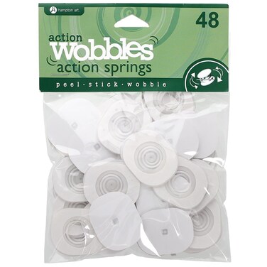 Hampton Art Action Wobbles Standard 48 Pieces Action Wobbler Wobble Kit Wobblers for Card Making Craft Springs Action Wobblers for Cards Action Wobble Springs