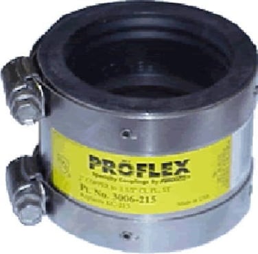 Fernco P3000150 Coupling CI to PVC Steel x 112