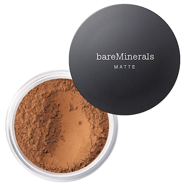 bareMinerals Original Loose Powder Foundation SPF 15 Lightweight Mineral Loose Powder Foundation Makeup Buildable Coverage Talc Free Vegan Golden Dark 25