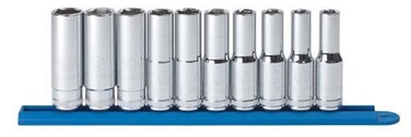 GEARWRENCH 10 Pc 12 Drive 6 Pt Deep Socket Set Metric  80704