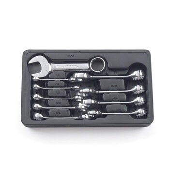 GEARWRENCH 10 Pc 12 Pt Stubby Combination Wrench Set SAE  81905
