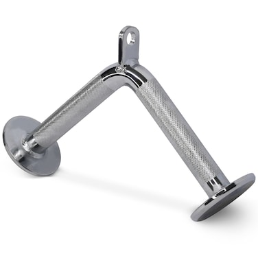 Yes4All LAT Cable Attachment Tricep Press Down Bar with Diamond Knurl Handle Support up to 880 lbs Chrome  V Shaped Bar