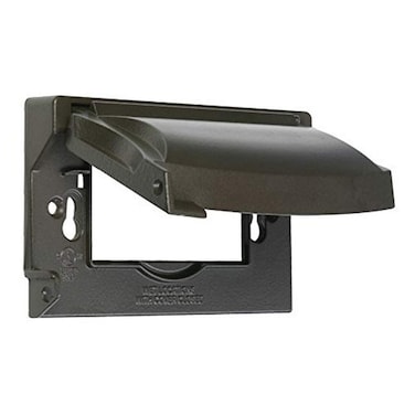 BELL MX1250Z Flip Weatherproof Cover Universal Metal 12in1 Outlet Outdoor Receptacle Protector 1Gang Bronze