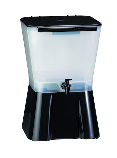 TableCraft H953 3Gallon Beverage Dispenser Black And Clear