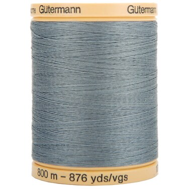 Gutermann Natural Cotton Thread Solids 876yd Stormy Grey