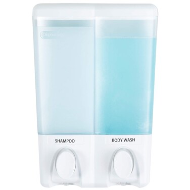 Better Living Products Clear Choice Shower Dispenser 2 Shampoo and Soap Dispenser 2 x 142 fl oz White 513 x 35 x 75