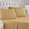 Mellanni California King Sheets Set  4 PC Iconic Collection Bedding Sheets  Pillowcases  Hotel Luxury Extra Soft Cooling Bed Sheets  for Women Men Kids  Teens Cal King Gold